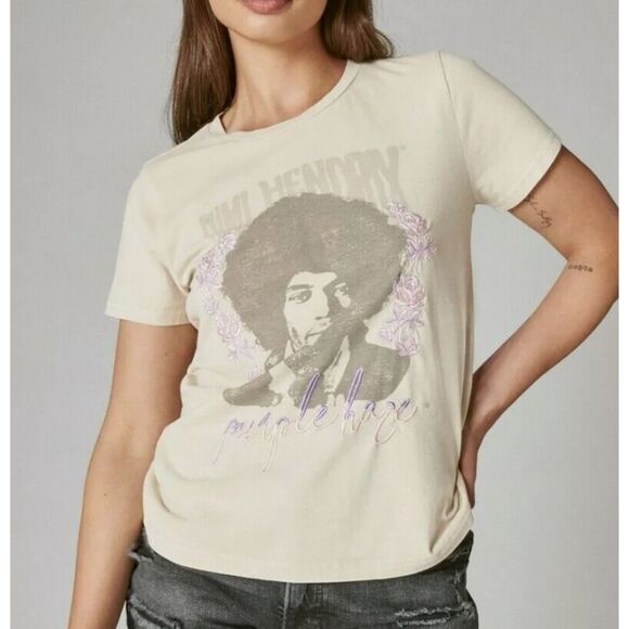 ~ NEW w/tags, XL Jimi Hendrix Tshirt Embroidery Purple Haze Pink Purple Gray Tan - Picture 9 of 16